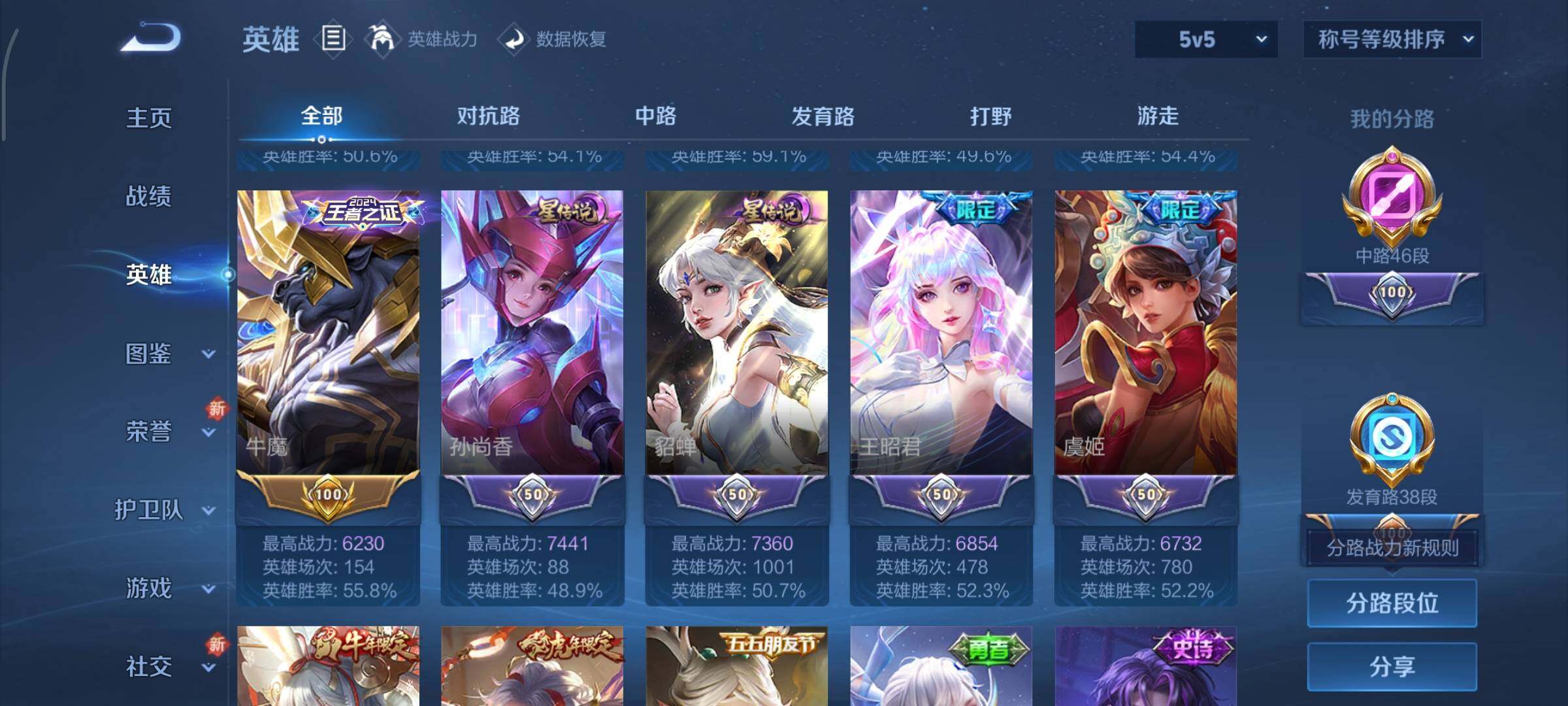 WZCMY3463329王者荣耀账号详情图5