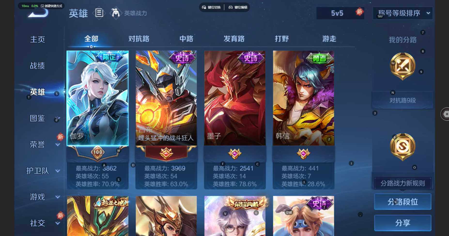 WZBSY480019王者荣耀账号详情图5