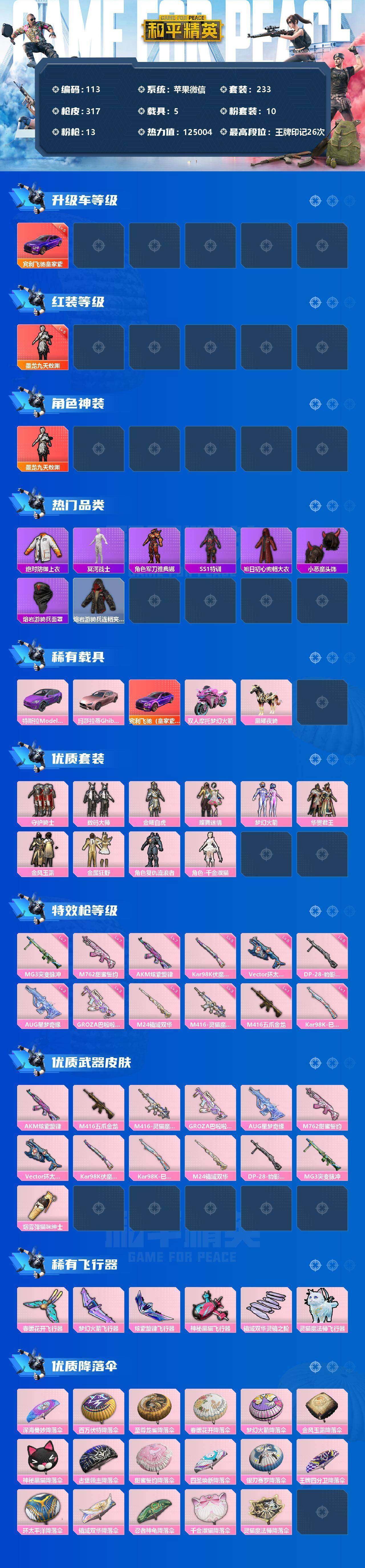 HPLE3445204和平精英账号详情图2