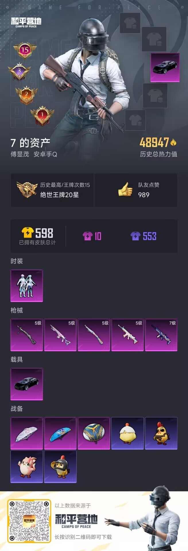 HPDN3445203和平精英账号详情图3