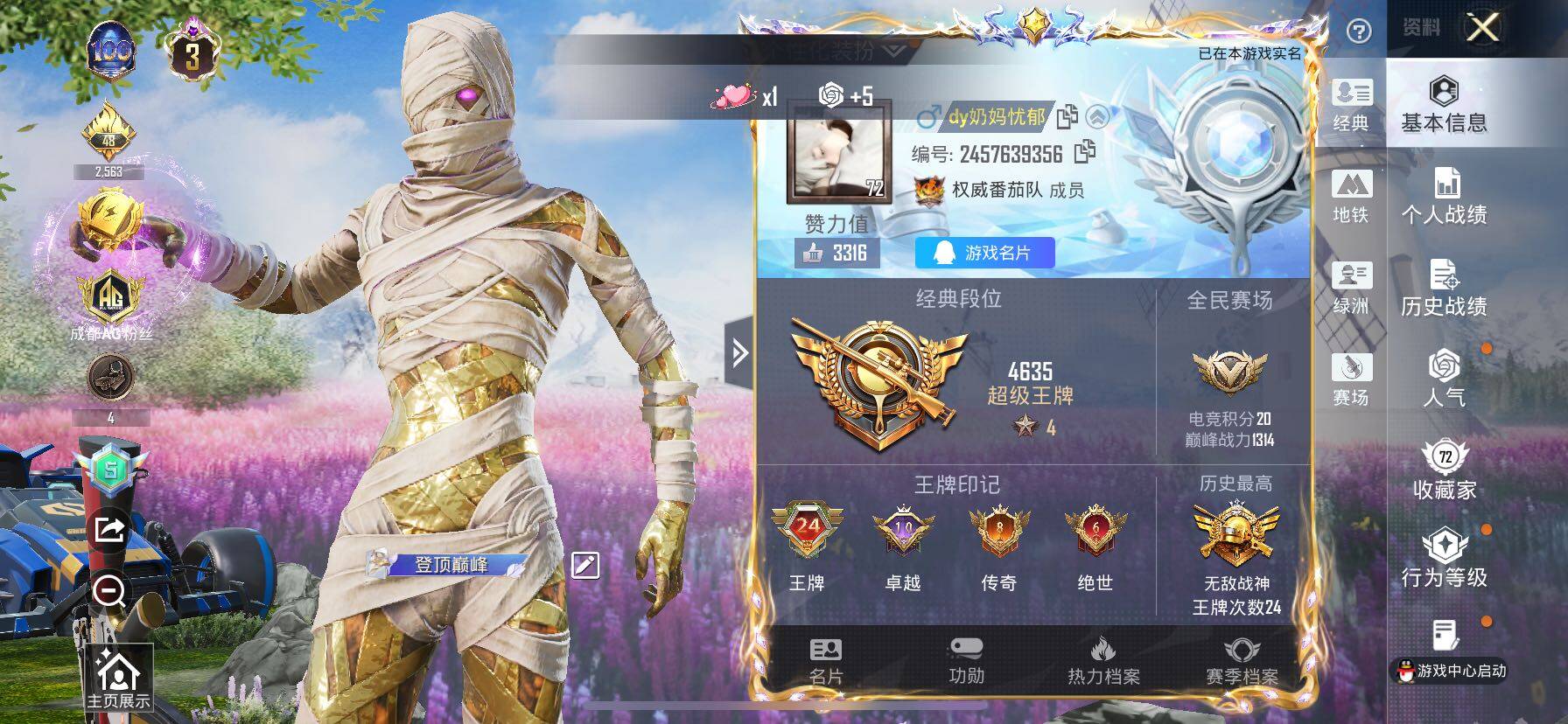 HPCMW414554和平精英账号详情图2