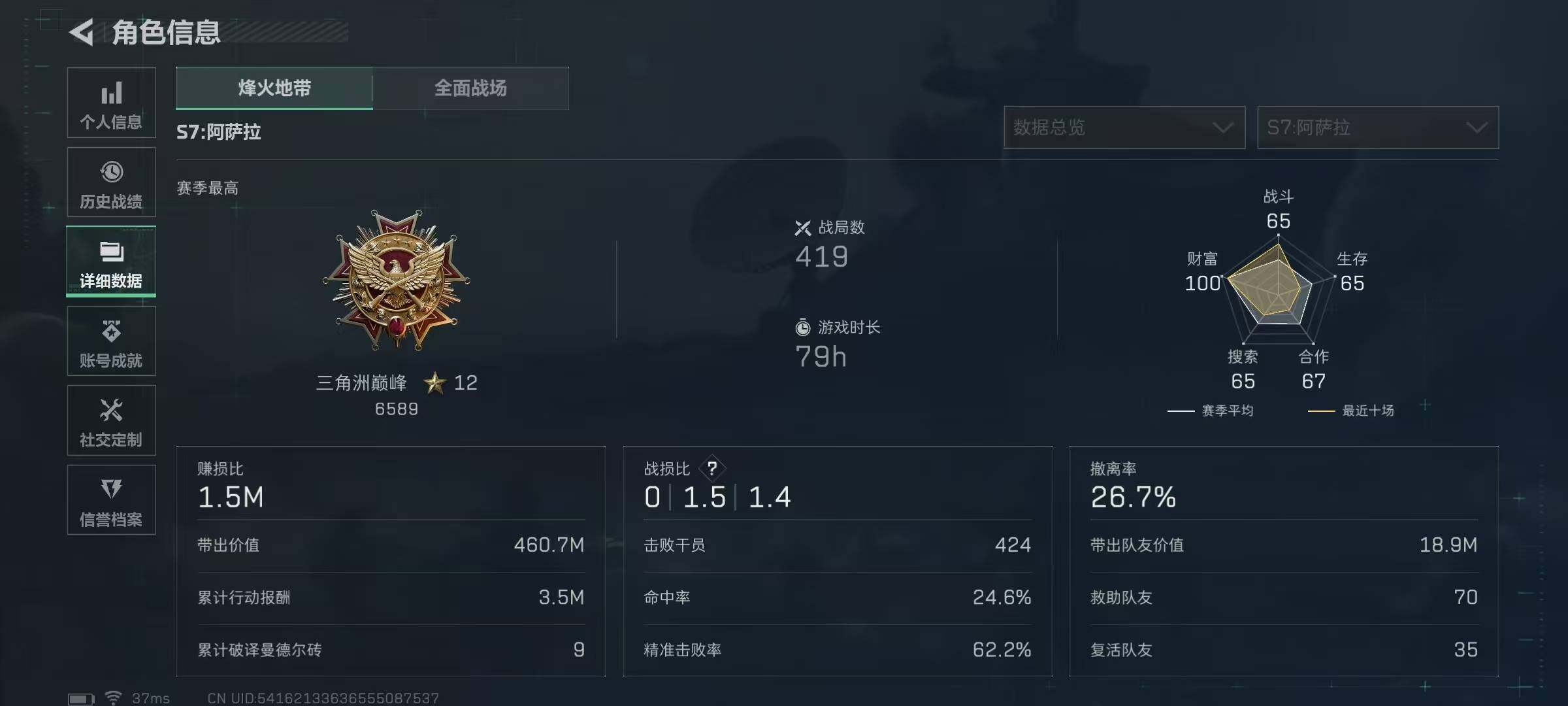 SJZQM397773三角洲行动账号详情图6