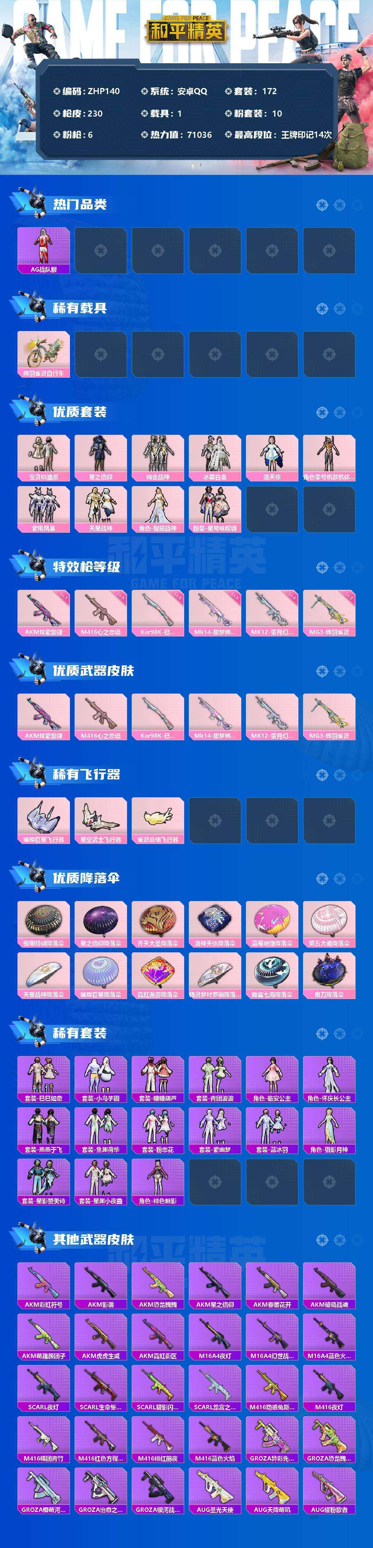 HPLE3445444和平精英账号详情图2