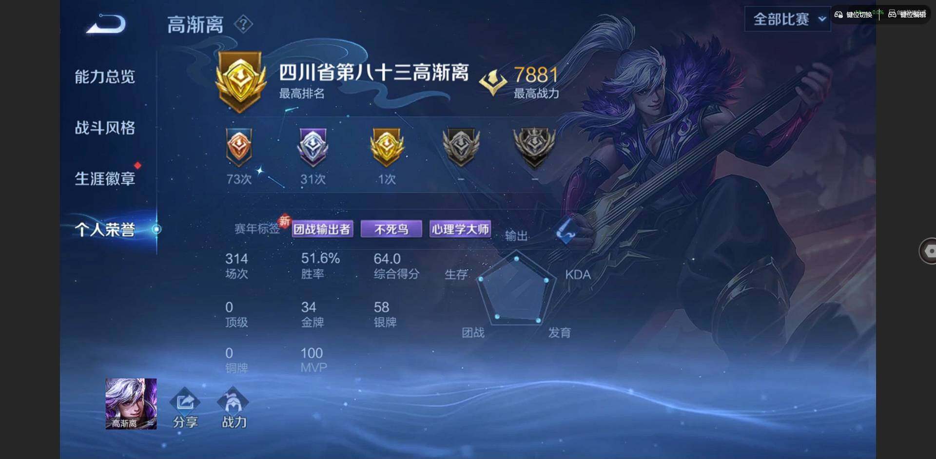 WZCMW3463752王者荣耀账号详情图4