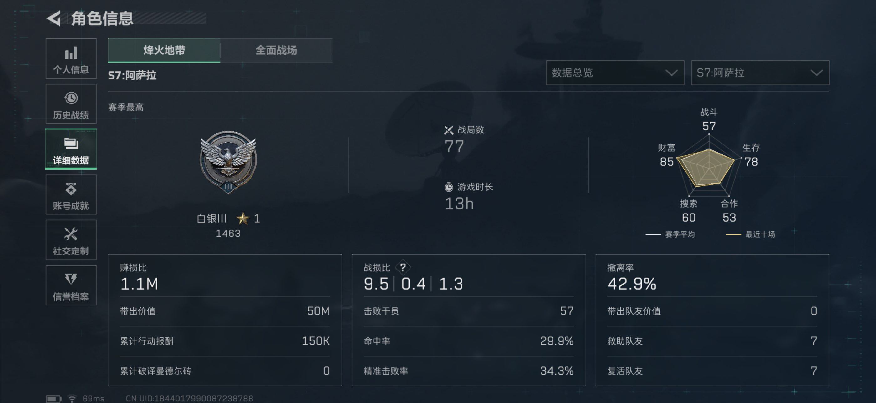 SJZEY399455三角洲行动账号详情图5