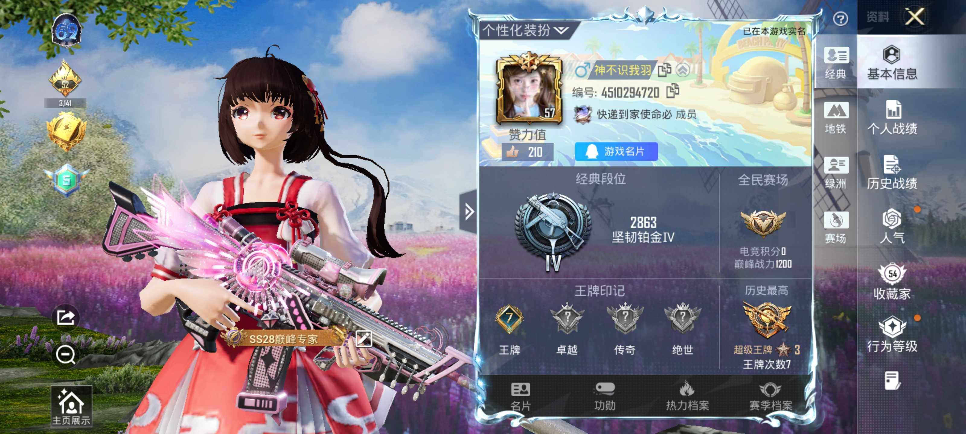 HPCMW3447572和平精英账号详情图7