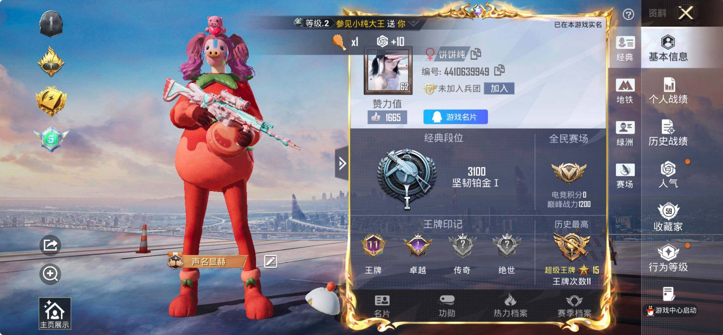 HPQM3446933和平精英账号详情图3