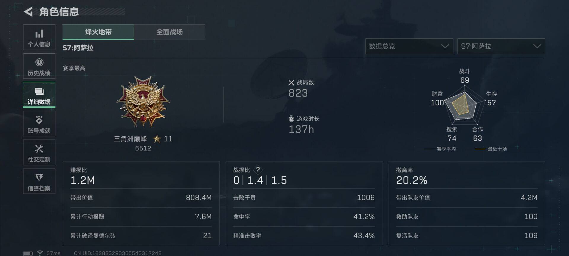 SJZEY398539三角洲行动账号详情图7