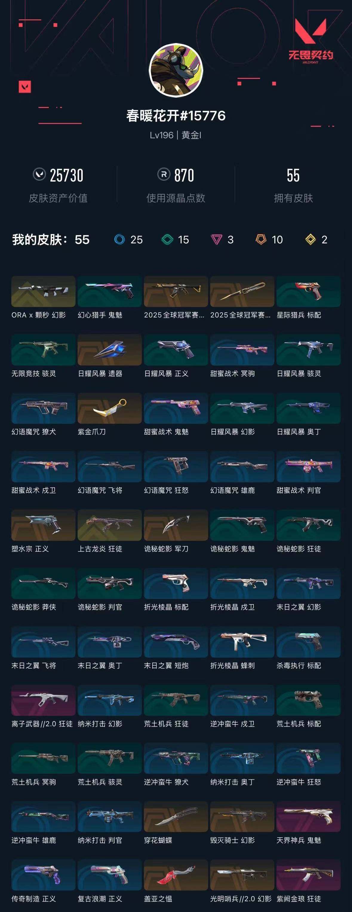 WWQXL332227无畏契约账号详情图5