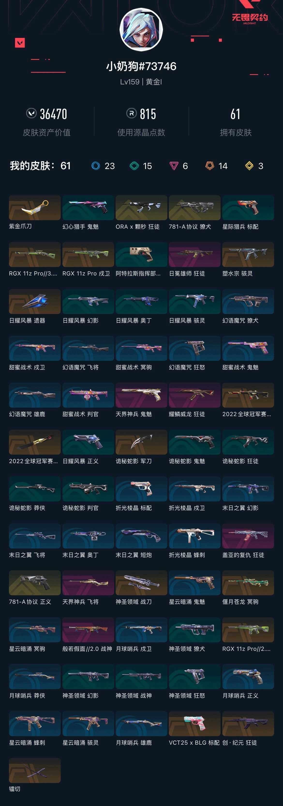 WWQXL332228无畏契约账号详情图4