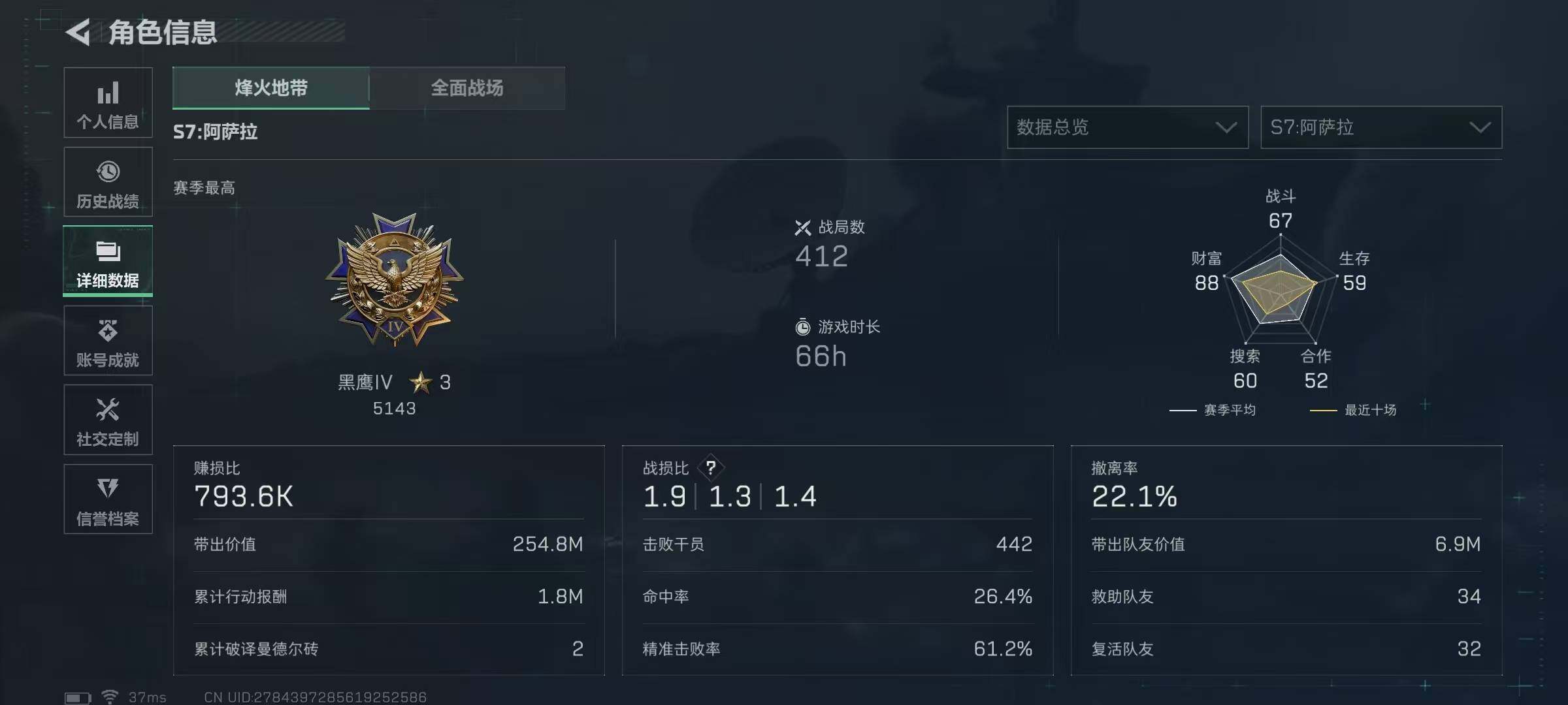 SJZCMW399647三角洲行动账号详情图4