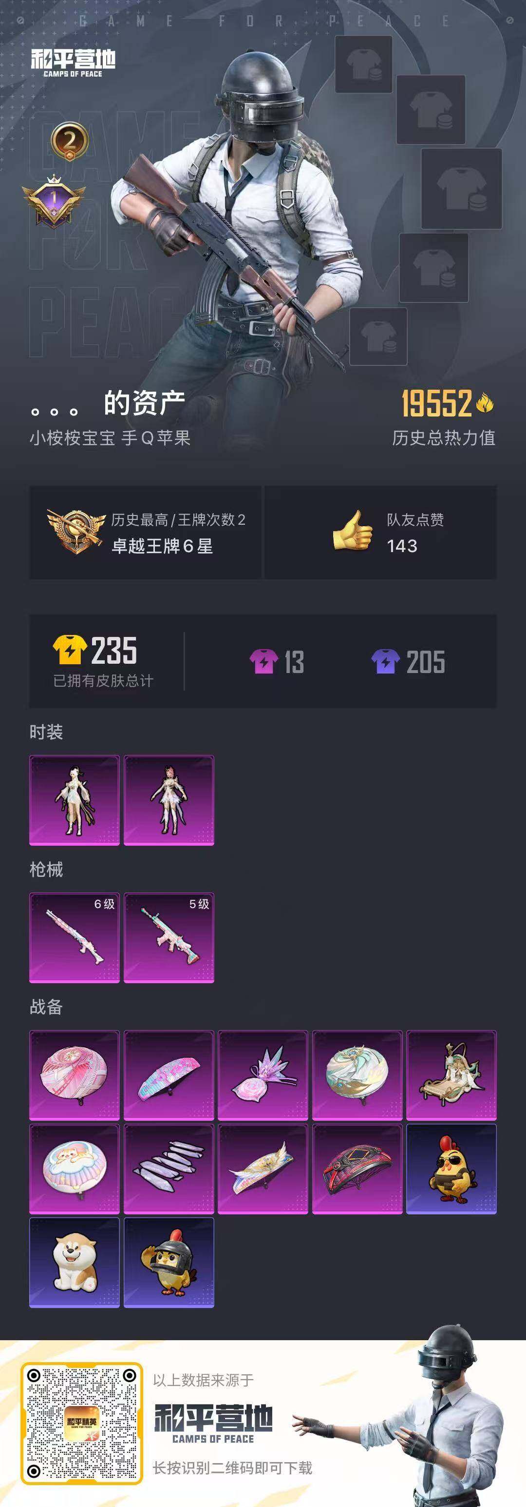 HPLE3453218和平精英账号详情图3