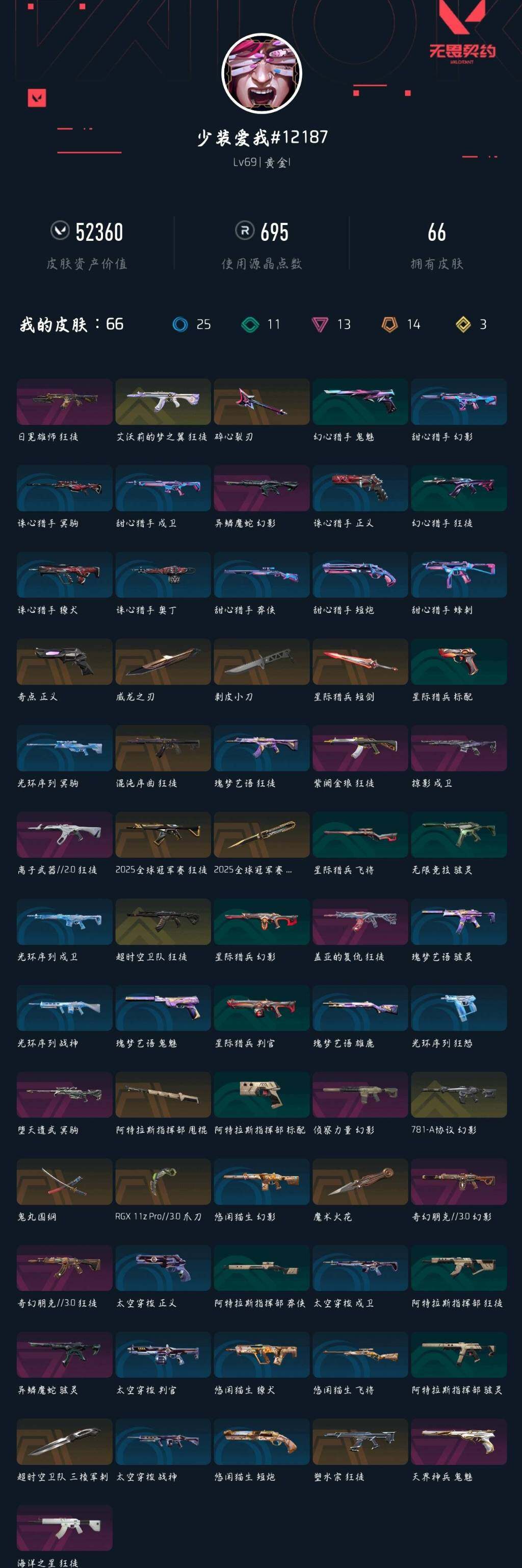 WWQXL332558无畏契约账号详情图4