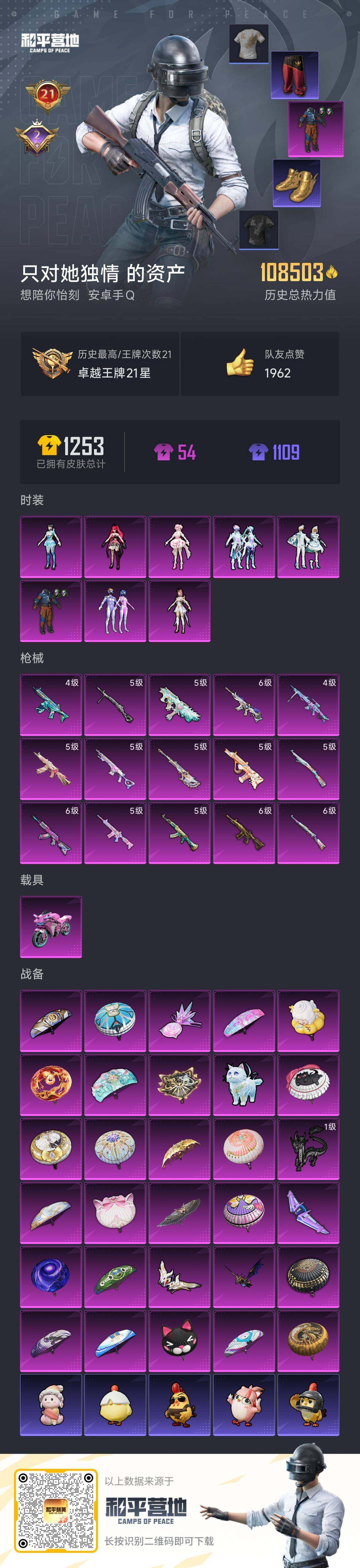 HPLE3453216和平精英账号详情图9