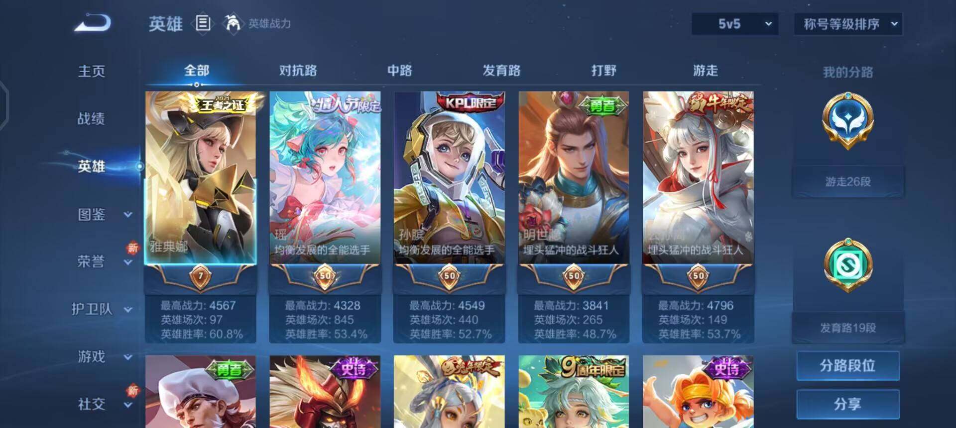 WZQM3471620王者荣耀账号详情图5