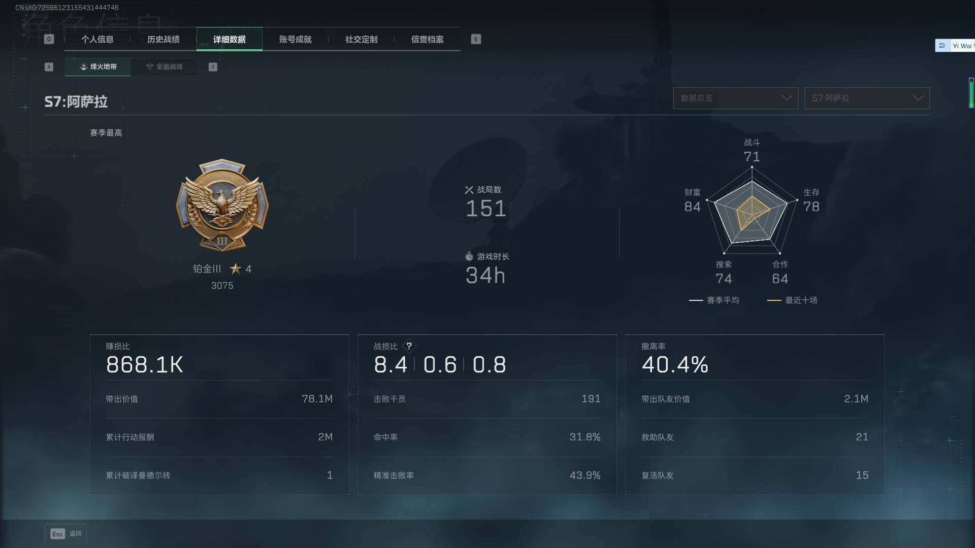 SJZQM3100474三角洲行动账号详情图6 SJZQM3100474三角洲行动账号详情图6