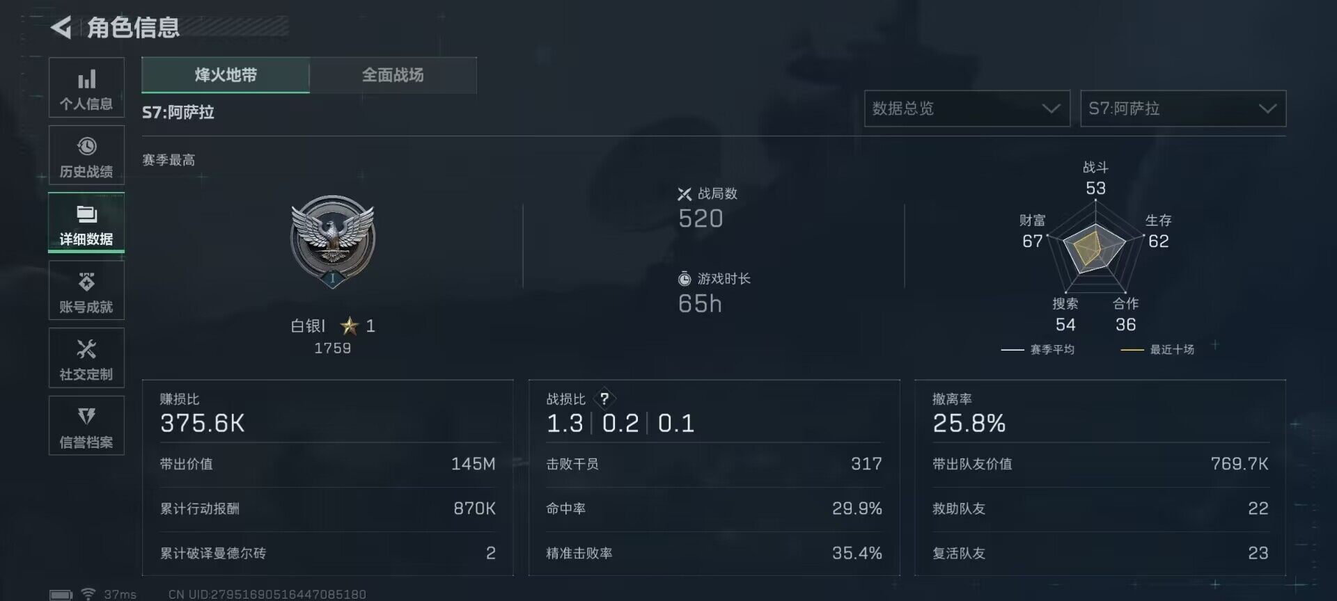 SJZEY3100422三角洲行动账号详情图15