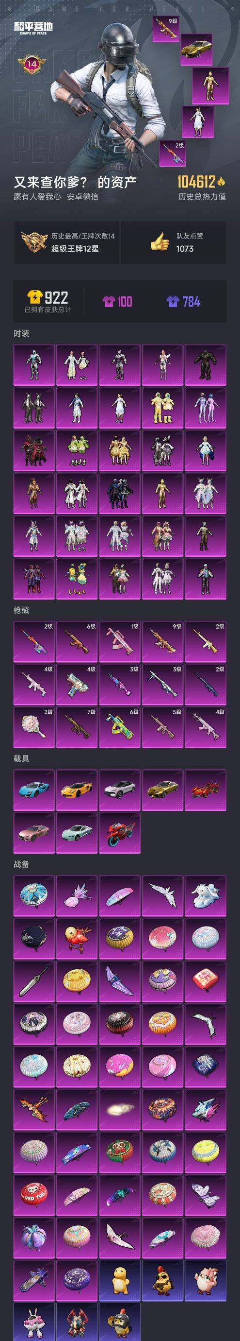 HPQM3450300和平精英账号详情图9