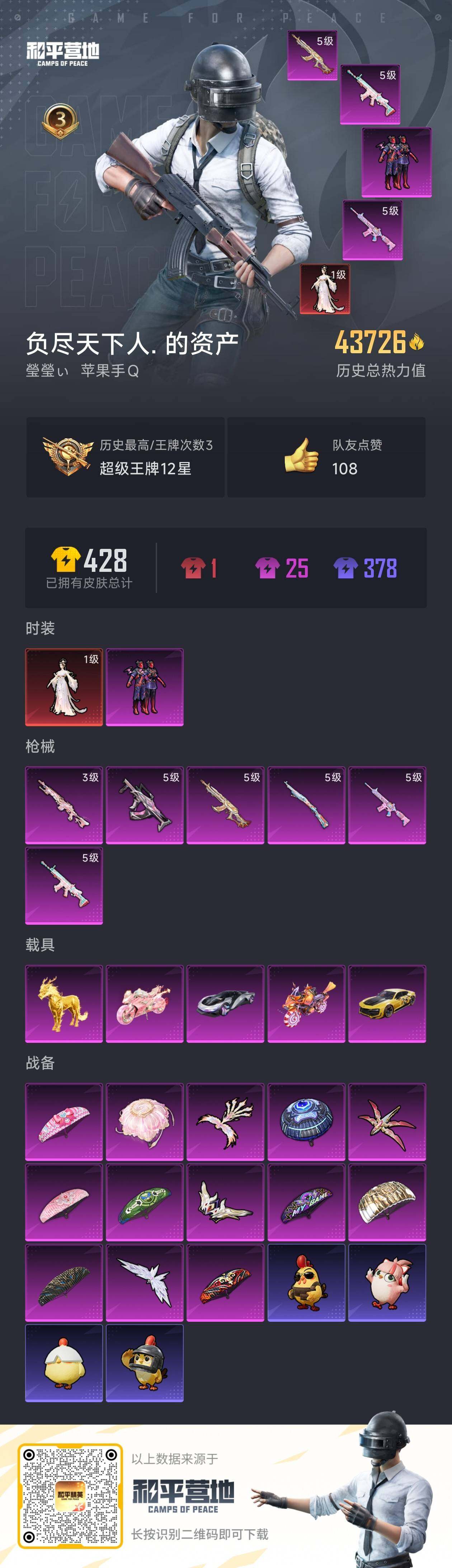 HPLE3453254和平精英账号详情图5
