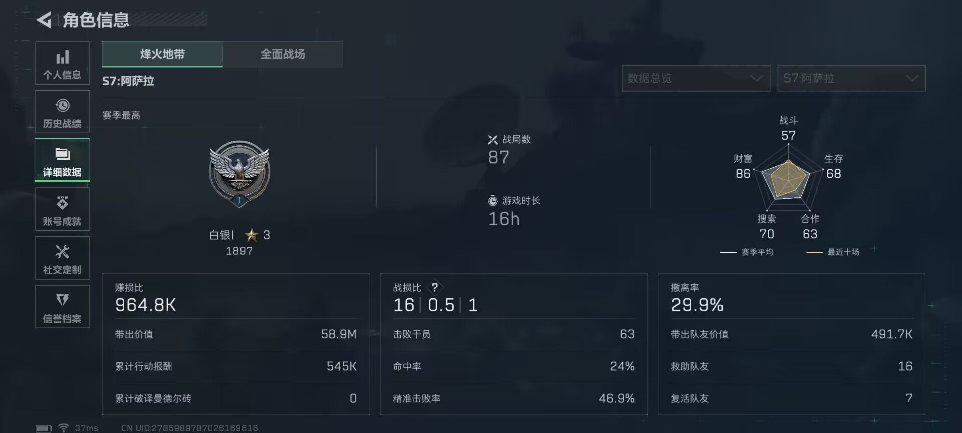 SJZQM3100882三角洲行动账号详情图13