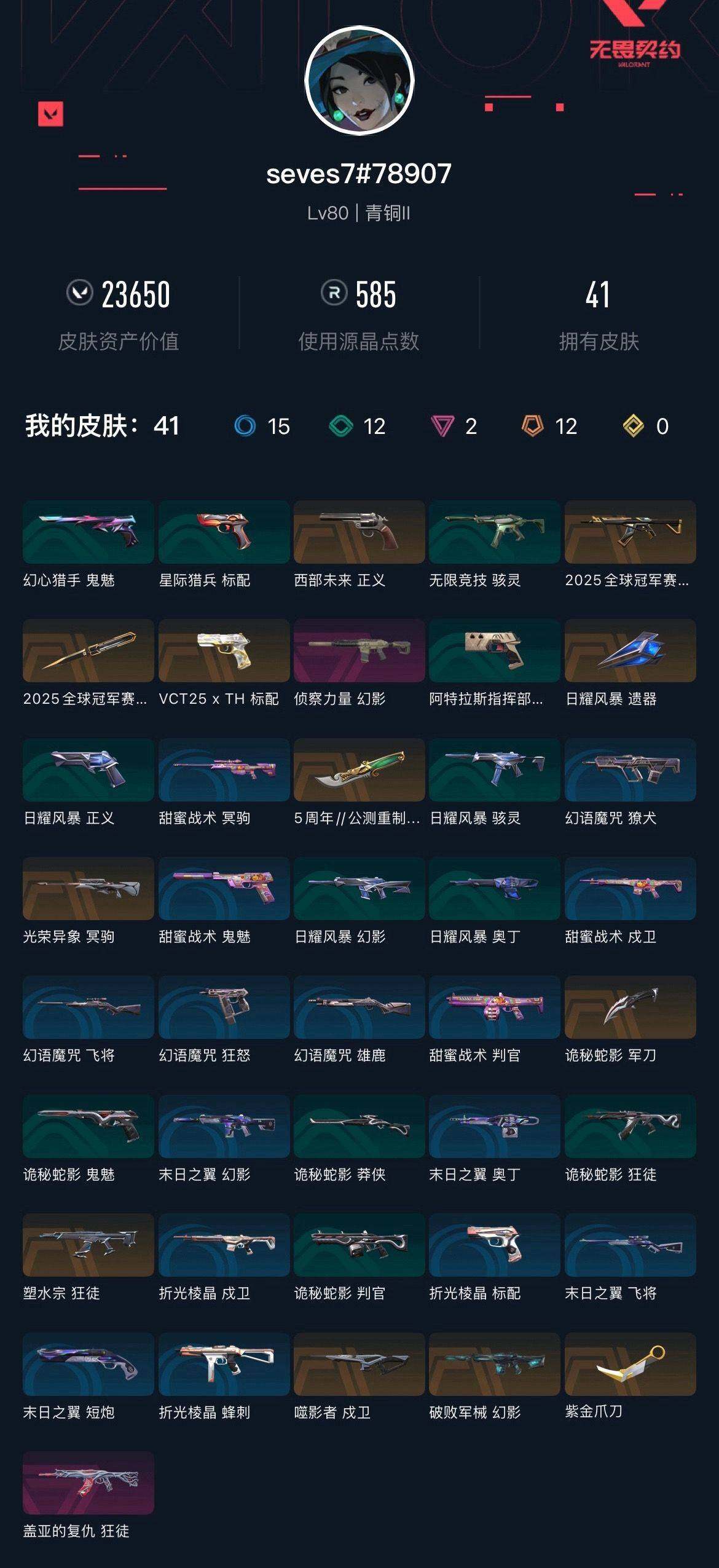 WWQXL332956无畏契约账号详情图4