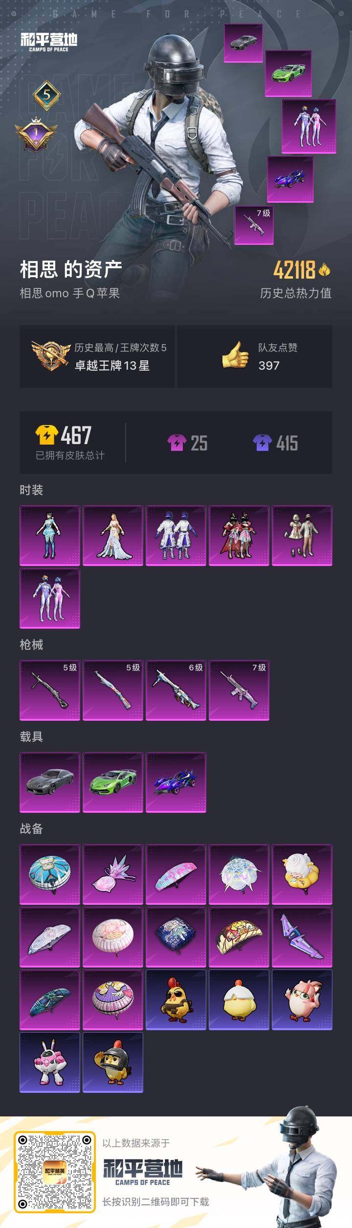 HPDN3450796和平精英账号详情图5