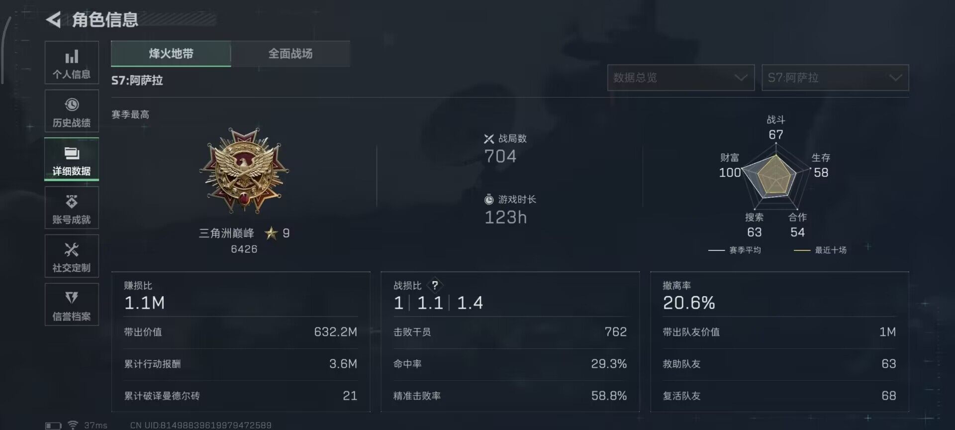 SJZQM3102229三角洲行动账号详情图8