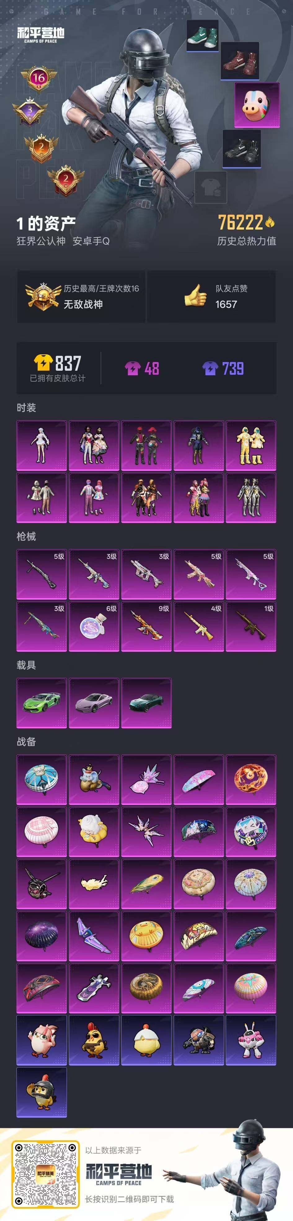 HPLE3453260和平精英账号详情图3 HPLE3453260和平精英账号详情图3