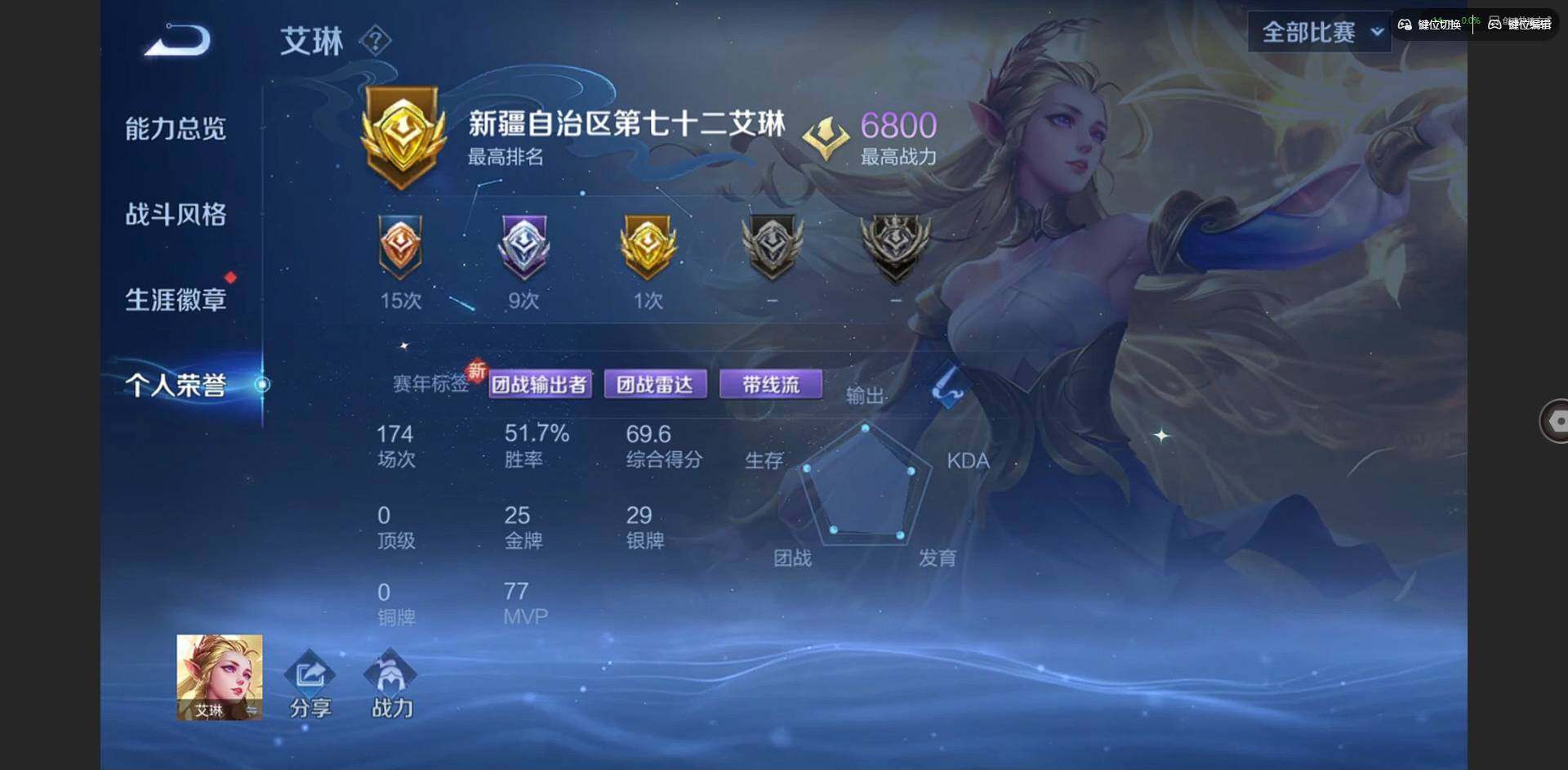 WZCMW3477165王者荣耀账号详情图4