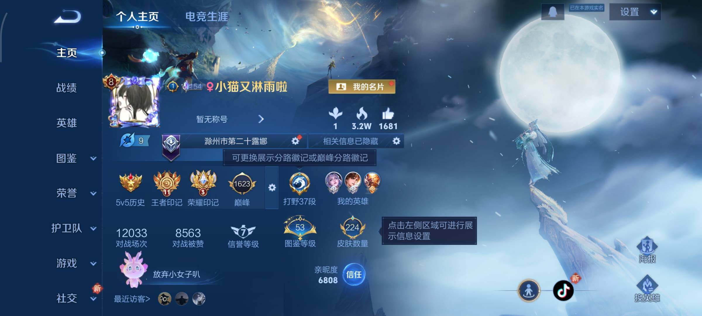 WZCMW425124王者荣耀账号详情图2 WZCMW425124王者荣耀账号详情图2