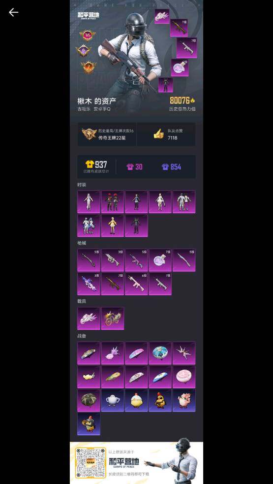 HPLX3454365和平精英账号详情图6