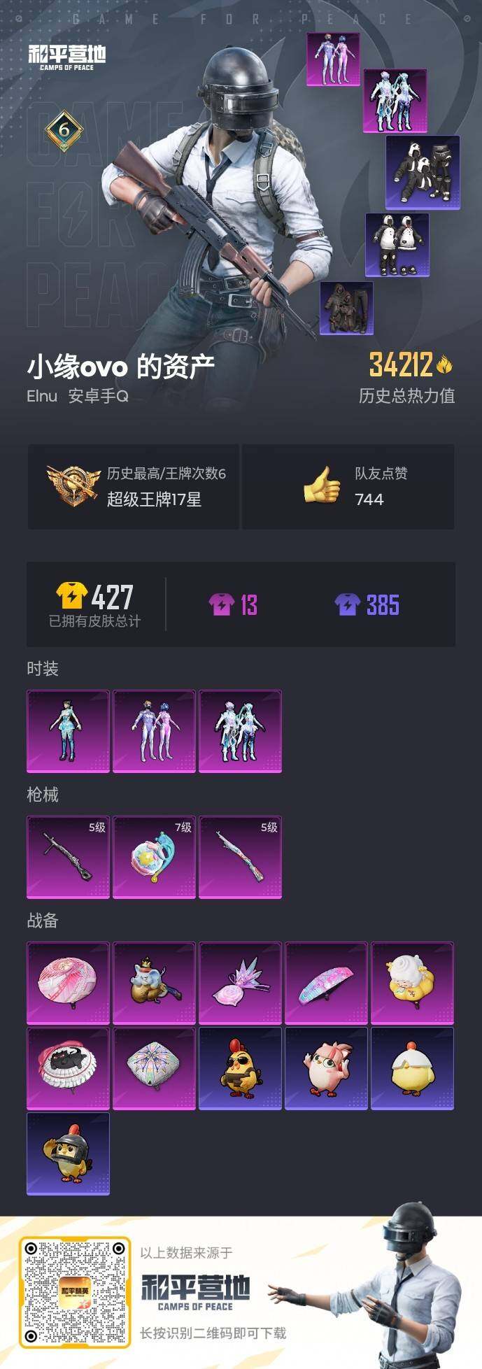 HPLE3453228和平精英账号详情图4