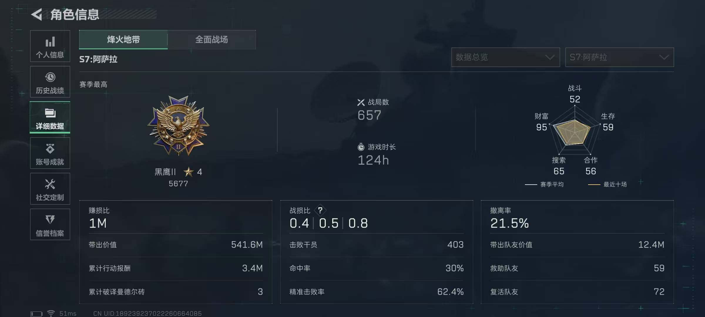 SJZEY3102274三角洲行动账号详情图3 SJZEY3102274三角洲行动账号详情图3