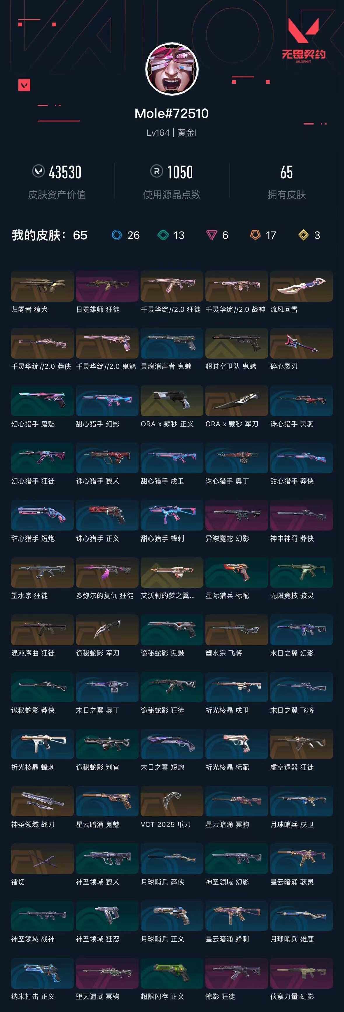 WWQXL333218无畏契约账号详情图5