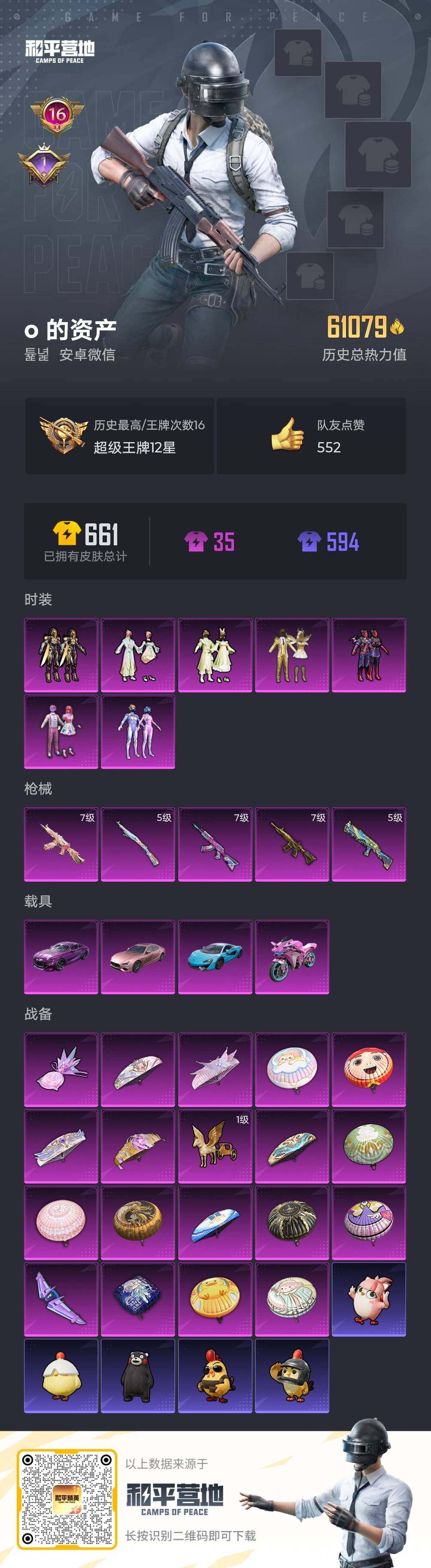 HPLE3454377和平精英账号详情图5