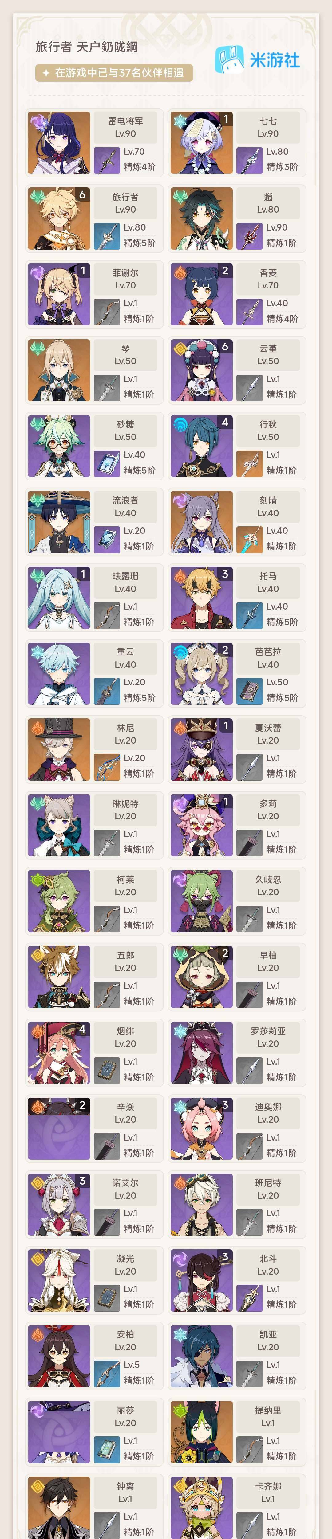 YSEY317164原神账号详情图4