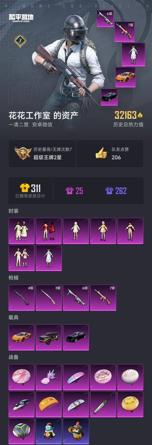 HPCMW3452665和平精英账号详情图5