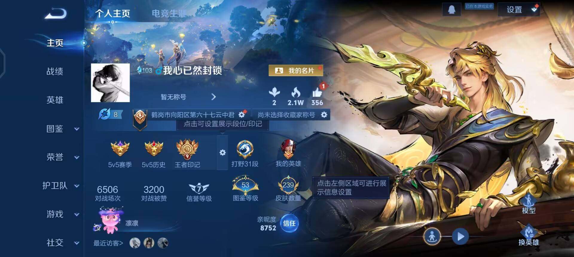 WZQM3482496王者荣耀账号详情图3