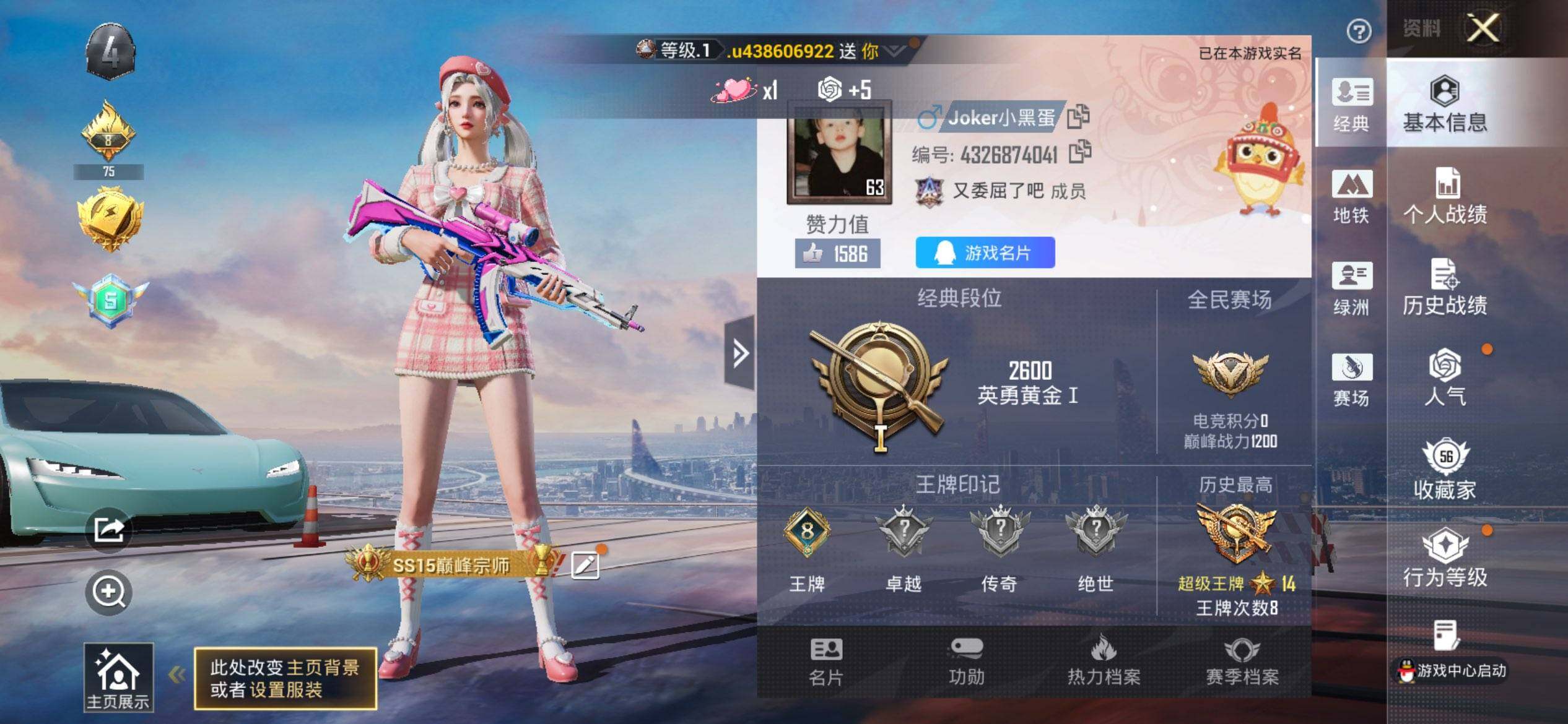 HPCMW3453455和平精英账号详情图2