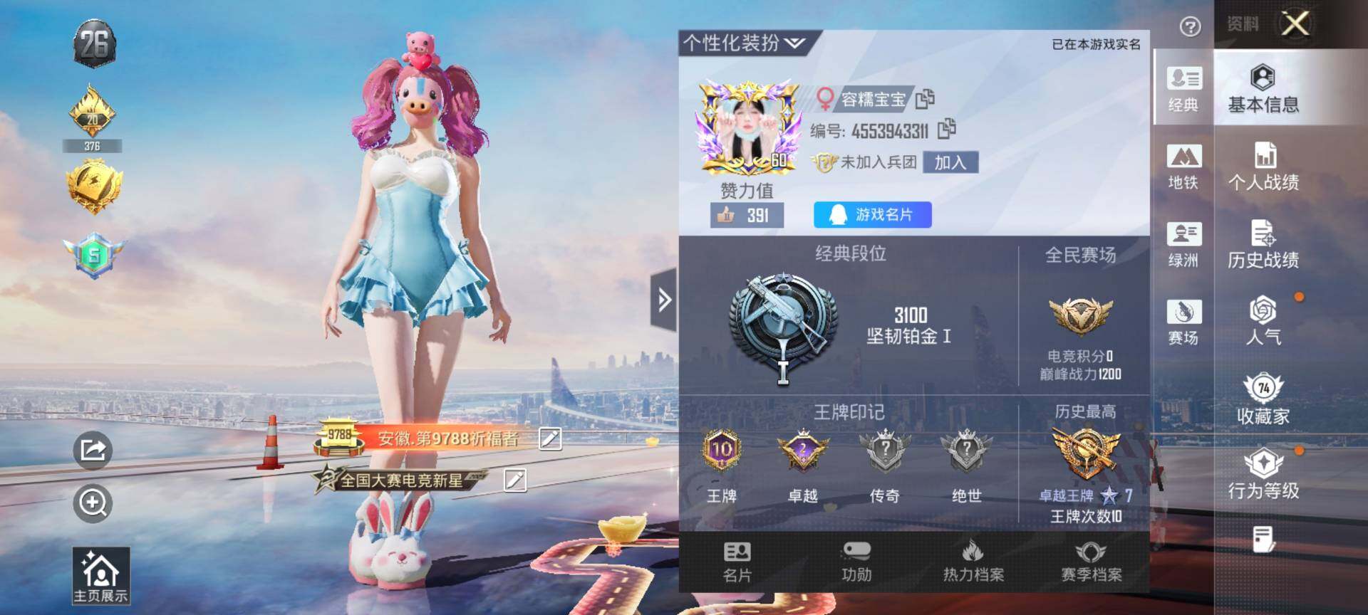 HPCMW3453471和平精英账号详情图2