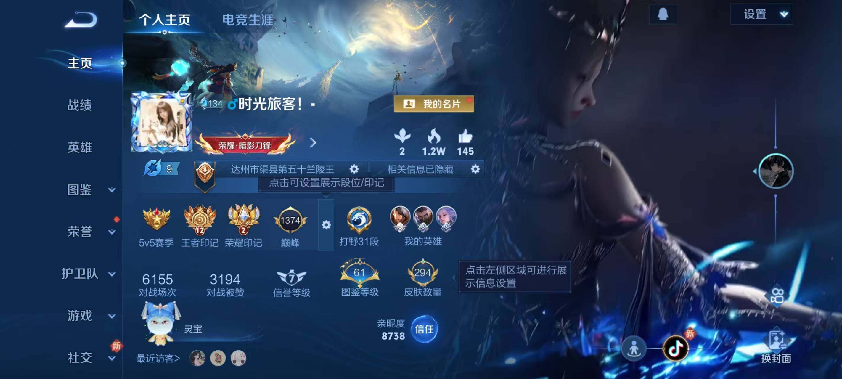 WZLX467062王者荣耀账号详情图2