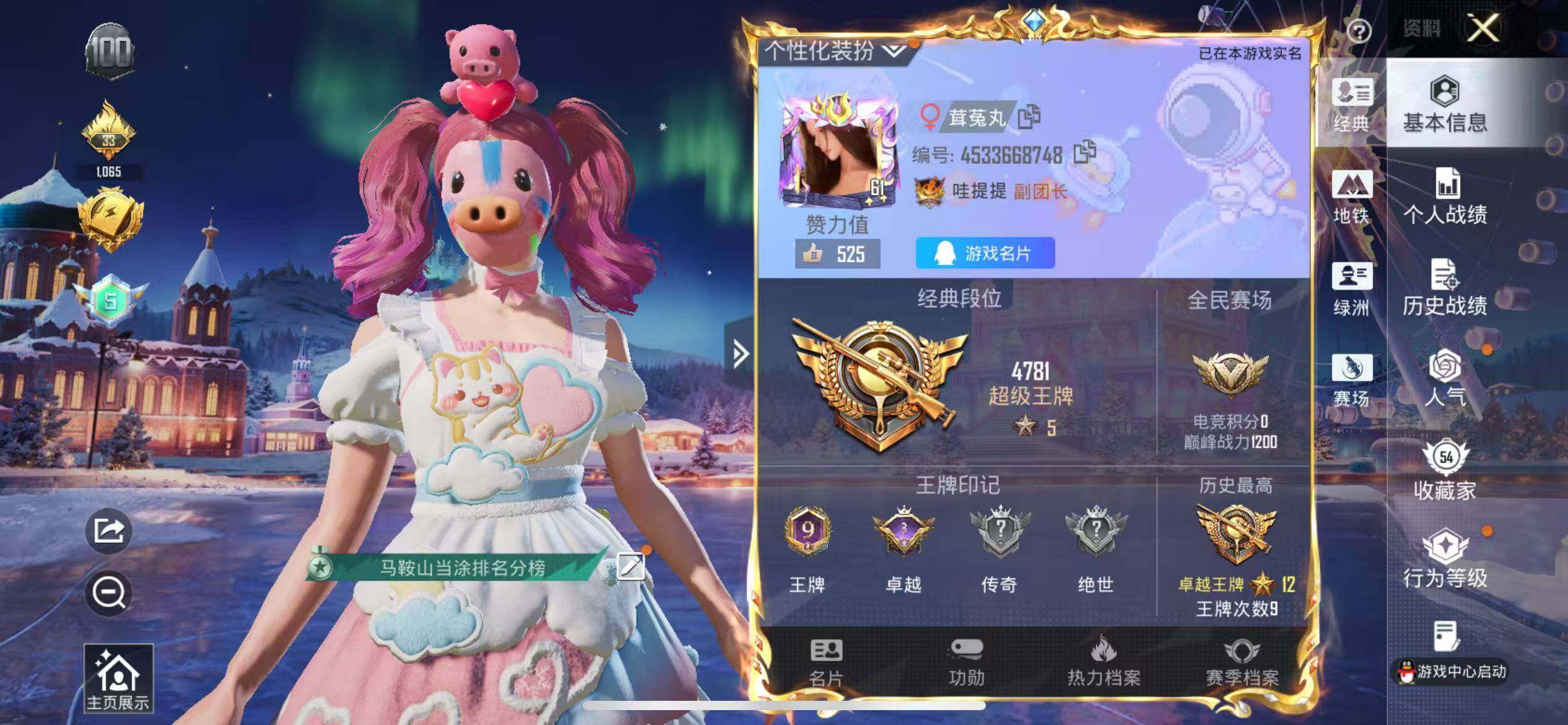 HPCMW3453888和平精英账号详情图5