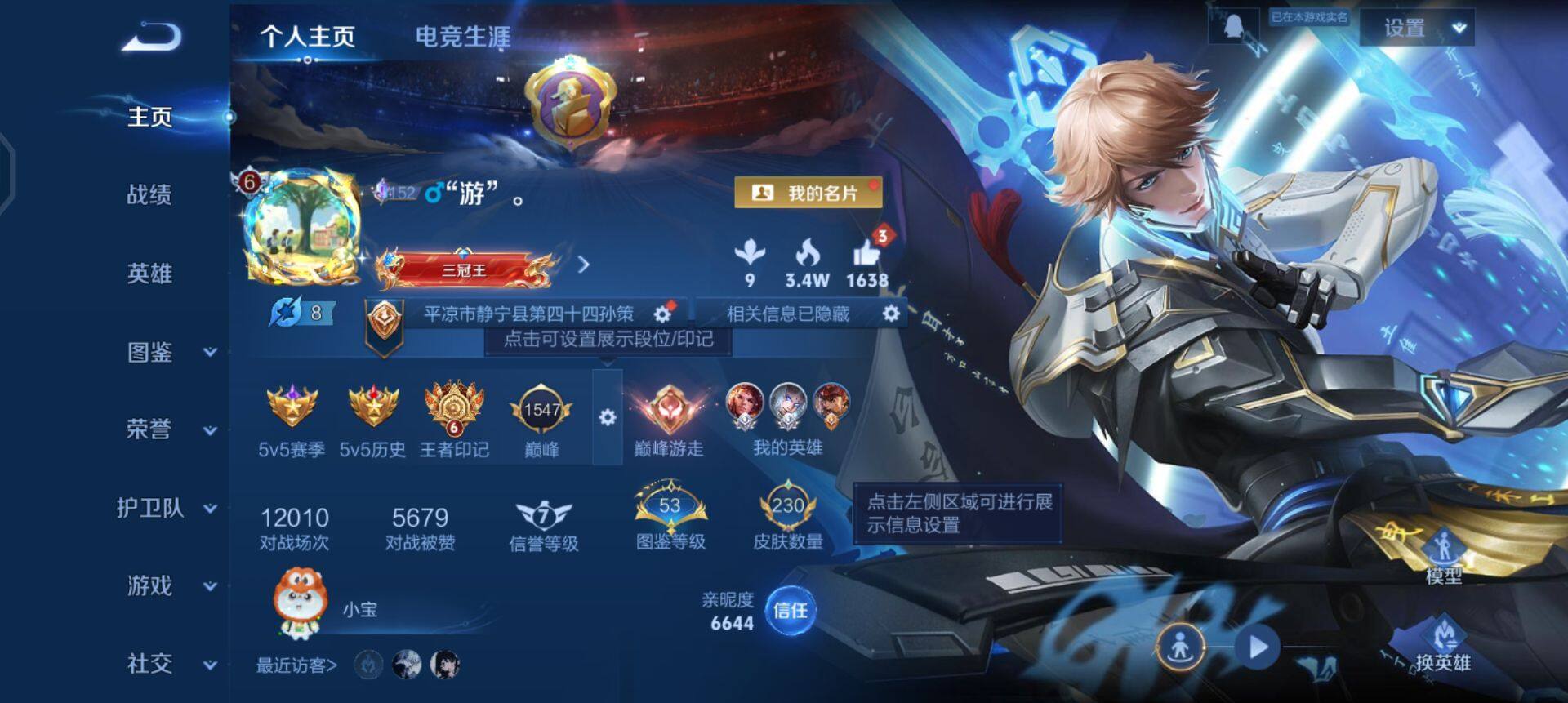 WZQM457976王者荣耀账号详情图3