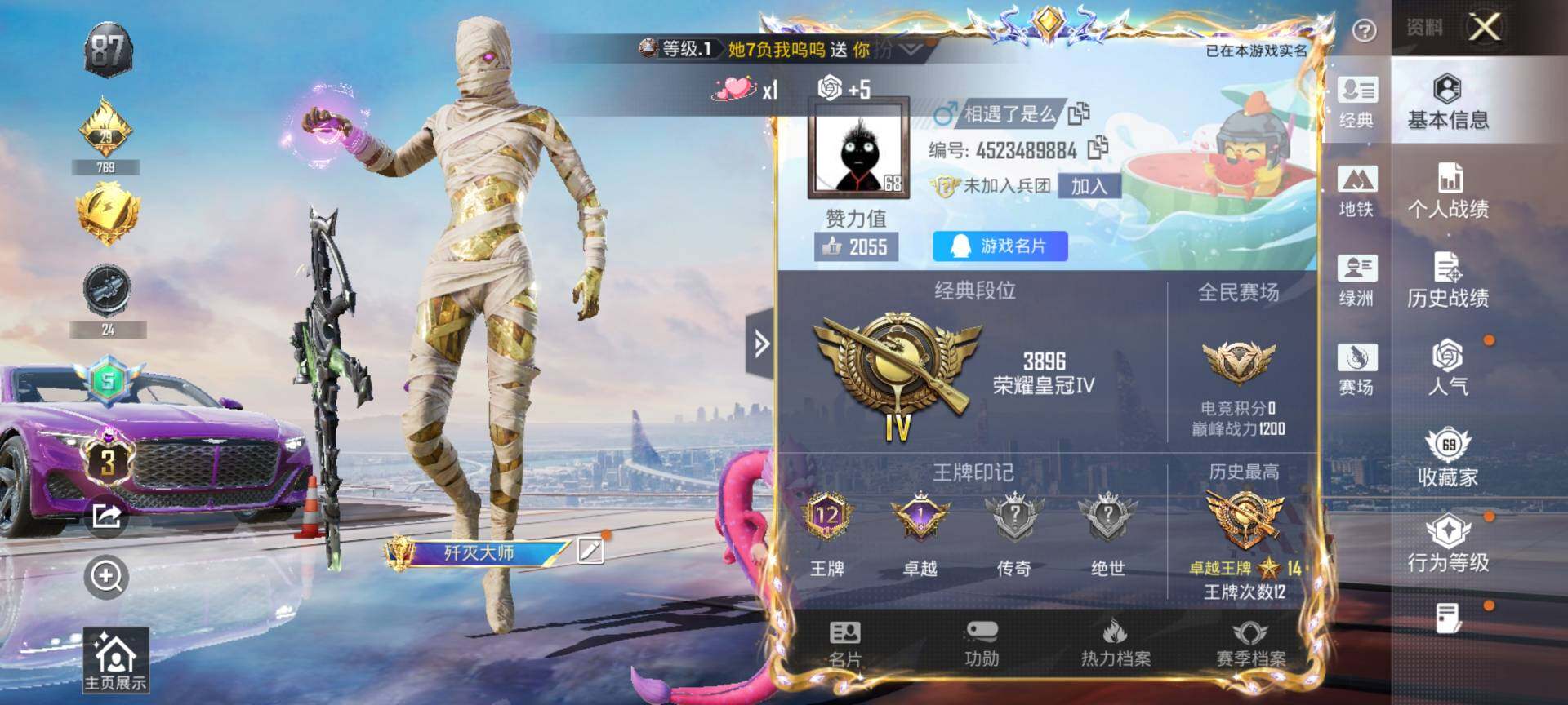 HPCMW3454145和平精英账号详情图2