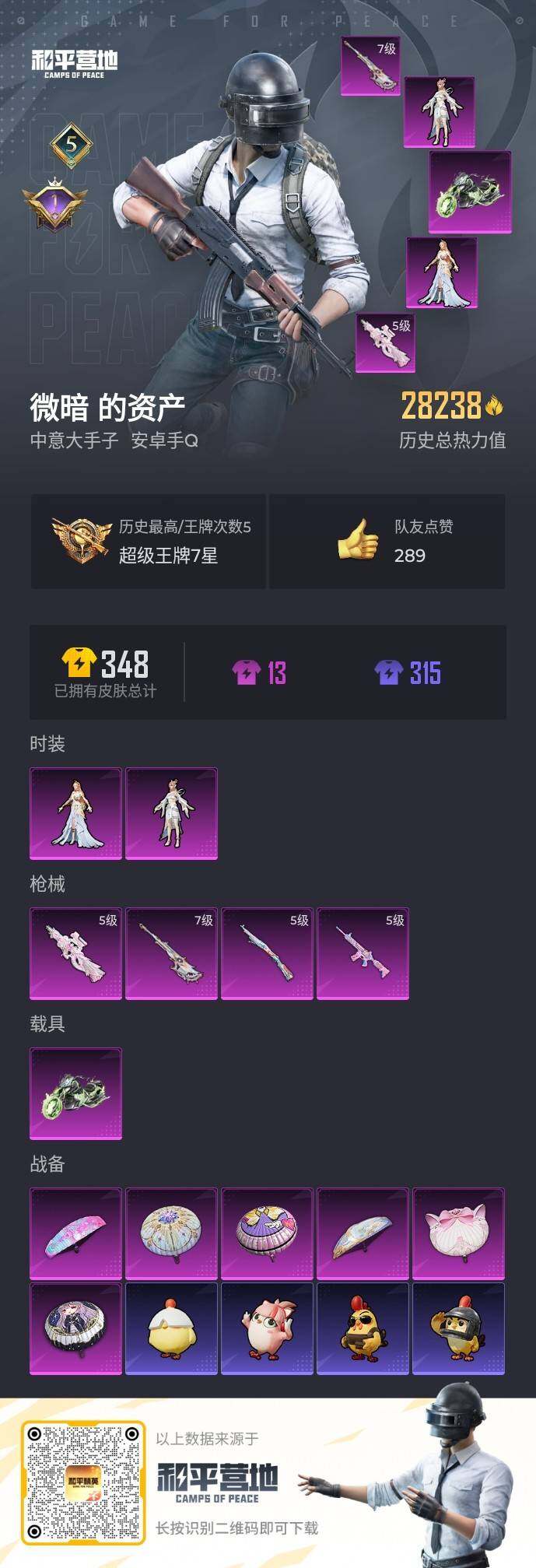 HPLE3454212和平精英账号详情图14