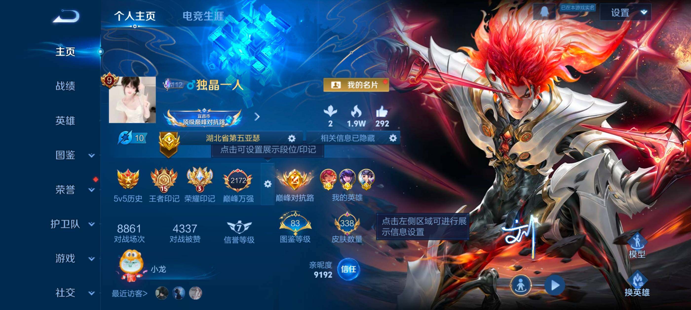 WZQM3480315王者荣耀账号详情图3 WZQM3480315王者荣耀账号详情图3