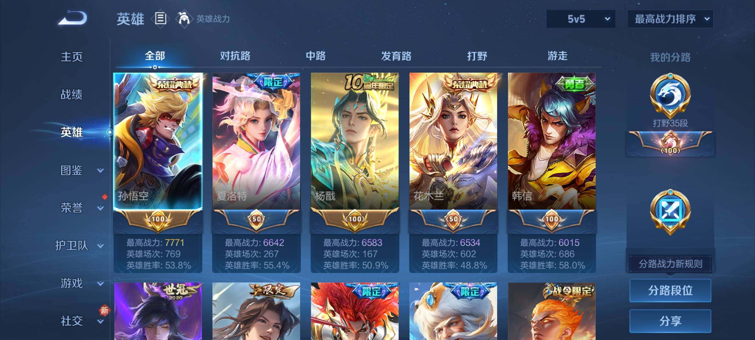 WZQM3480397王者荣耀账号详情图5