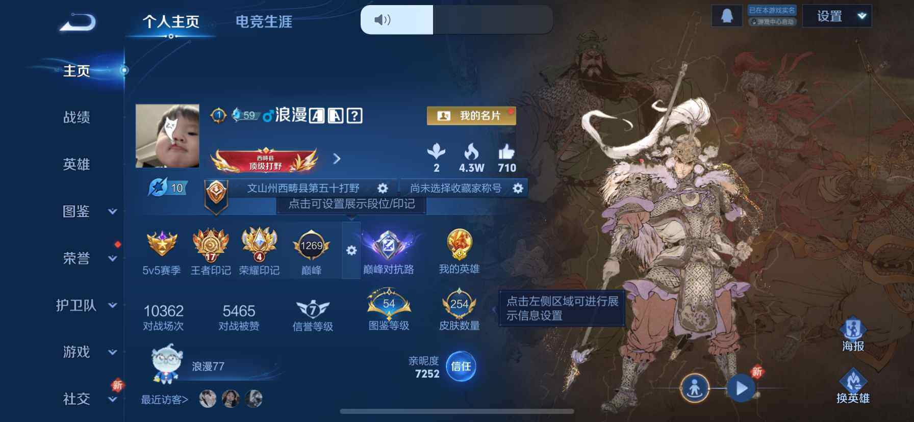 WZQM3480531王者荣耀账号详情图3