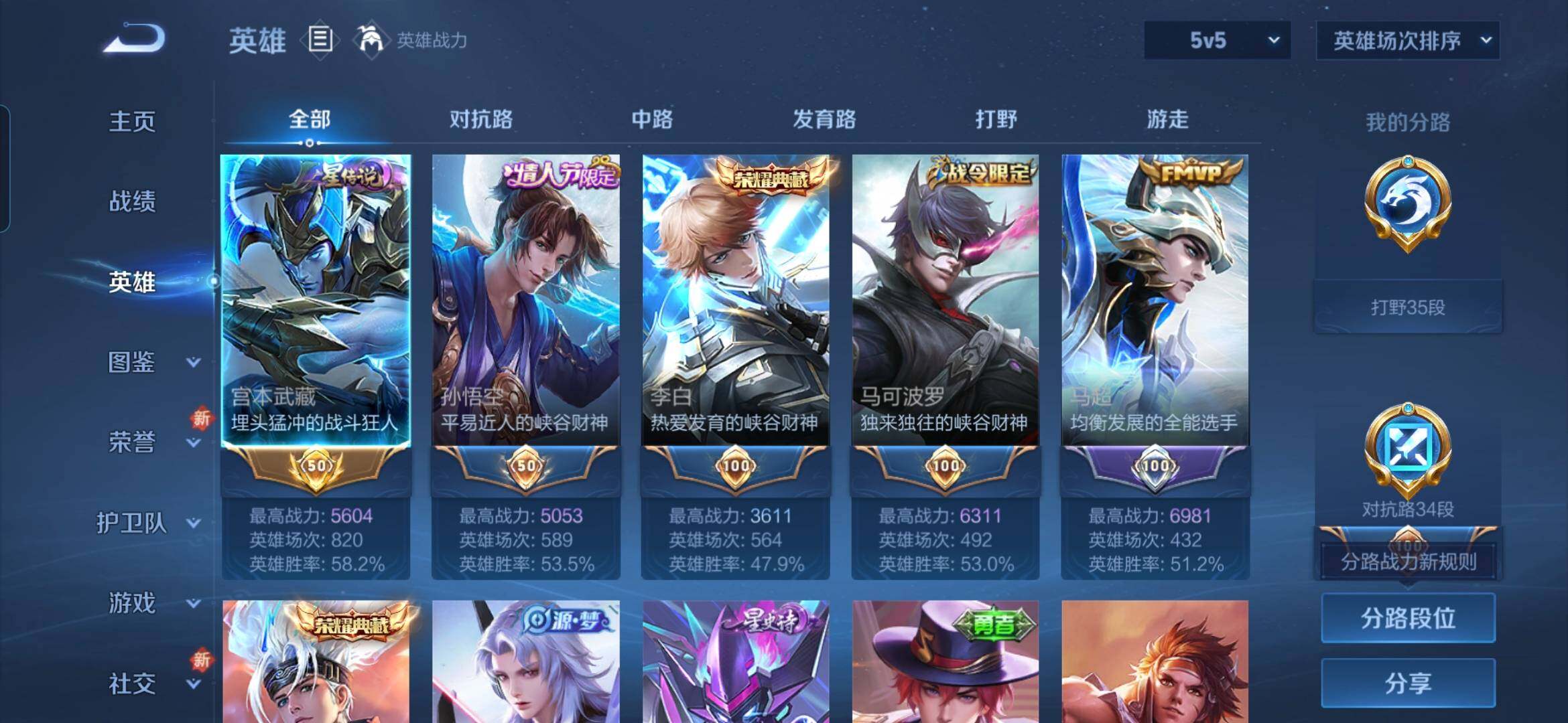 WZQM3480598王者荣耀账号详情图5