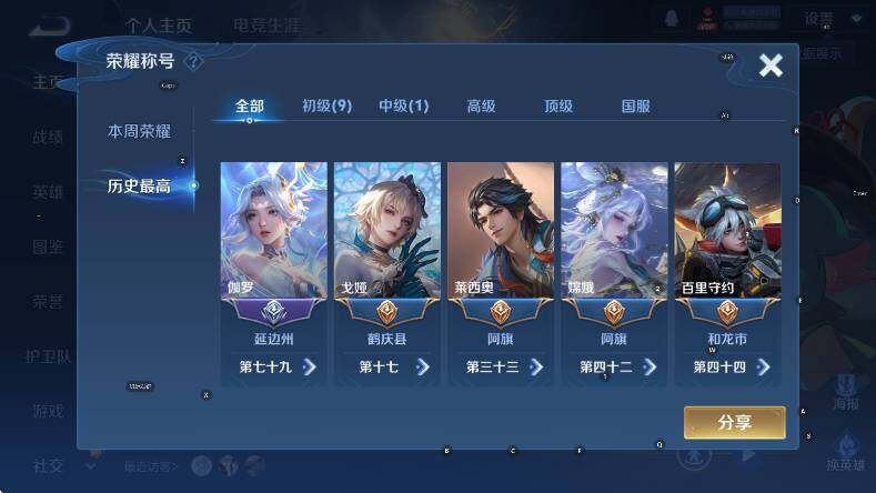 WZCMW3482216王者荣耀账号详情图8